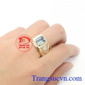 Nhẫn nam topaz tài năng