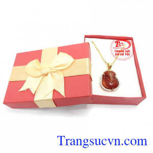 Bộ dây hồ ly ngọc cẩm thạch đỏ