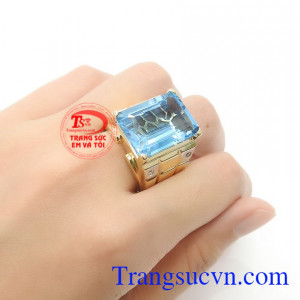 Nhẫn nam topaz đẳng cấp