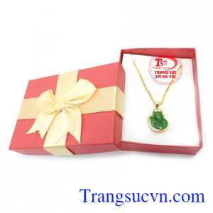 Thích hợp làm quà tặng cho người thân và bạn bè,Bộ dây hồ ly ngọc cẩm thạch xanh