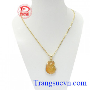 Bộ dây hồ ly thạch anh tóc vàng là sản phẩm đẹp, thạch anh tóc thiên nhiên, mang lại may mắn cho người đeo