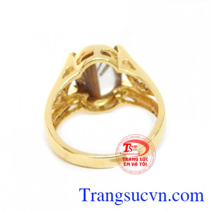 Nhẫn nữ thạch anh tóc sang trọng