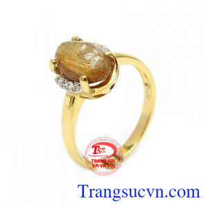 Nhẫn nữ thạch anh tóc đẹp