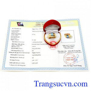 Nhẫn nam topaz lịch lãm
