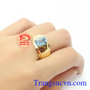 Nhẫn nam topaz lịch lãm