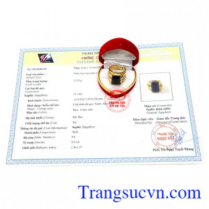 Nhẫn nam sapphire bọ cạp