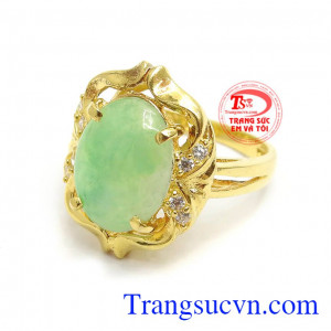 Nhẫn Nữ Cẩm Thạch May Mắn