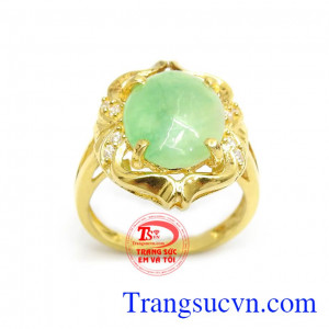 Nhẫn Nữ Cẩm Thạch May Mắn