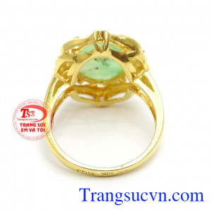 Nhẫn Nữ Cẩm Thạch May Mắn