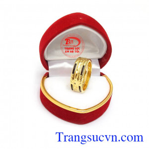 Nhẫn nam vàng tây may mắn