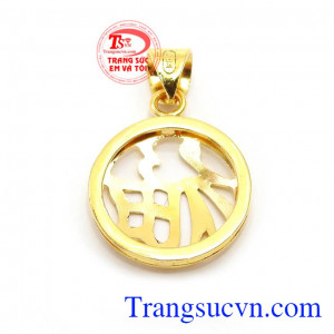 Mặt Dây Chuyền Chữ Phúc Vàng