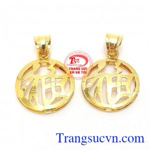 Mặt Dây Chuyền Chữ Phúc Vàng