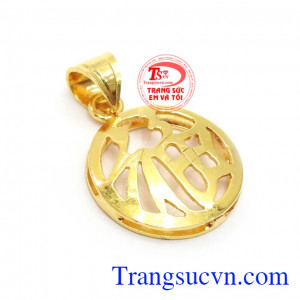 Mặt Dây Chuyền Chữ Phúc Vàng