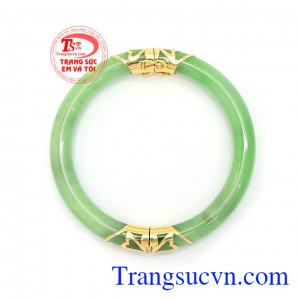 Vòng Ngọc Bọc Vàng Tài Lộc kiểu dáng đẹp.