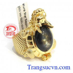 Nhẫn Long Quy Sapphire Sao