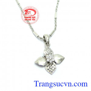 Bộ dây chyền vàng cánh hoa