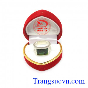 Nhẫn nam ngọc cẩm thạch đẹp