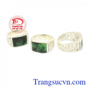 Nhẫn nam ngọc cẩm thạch đẹp