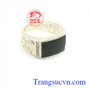 Nhẫn nam ngọc cẩm thạch đẹp