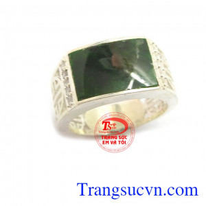 Nhẫn nam ngọc cẩm thạch đẹp
