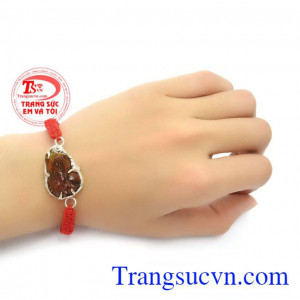Dây tết tì hưu ngọc cẩm thạch là sản phẩm ngọc cẩm thạch bọc bạc đẹp, sản phẩm vòng tay handmade