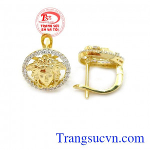 Hoa tai vàng tây nữ đẹp là sản phẩm hoa tai vàng Hàn Quốc, sản phẩm được chế tác 3D tinh tế, hình thời trang