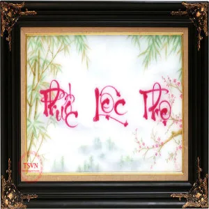 Tranh đá quý chữ PHÚC LỘC THỌ