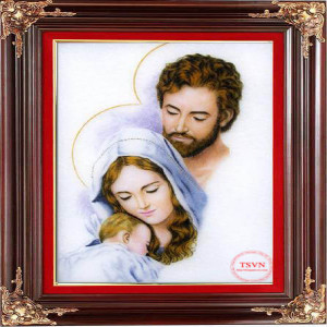 Tranh đá quý Gia Đình Thánh Gia