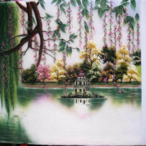 Tranh đá quý hồ gươm việt nam