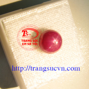 Ruby Sao tròn Cabochon thiên nhiên