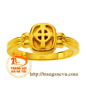 Nhẫn mặt thập giá vàng ta