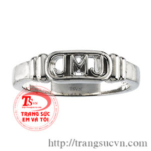 nhẫn vàng trắng 14k