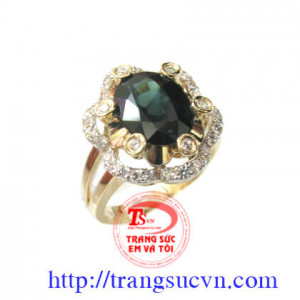 Nhẫn nam đá saphia
