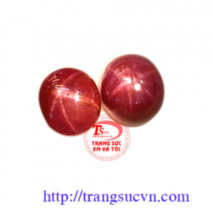 2 Viên ruby sao hàng Lục Yên2 Viên ruby sao hàng Lục Yên