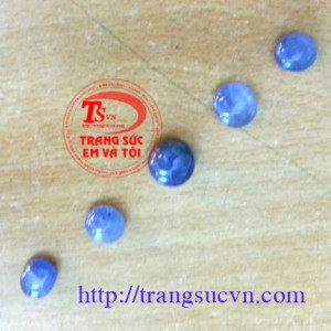Đá Saphir xanh mài cabochon