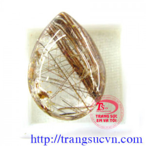 viên đá thạch anh tóc vàng đẹp