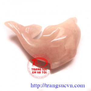 Bán Cá Heo Thạch Anh Hồng màu sắc đẹp, chất lượng đá đảm bảo. Cá Heo Thạch Anh Hồng bán toàn quốc 