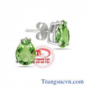 Hoa tai peridot giọt nước