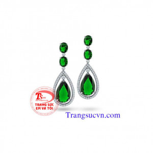 Đôi bông tai Emerald giọt nước