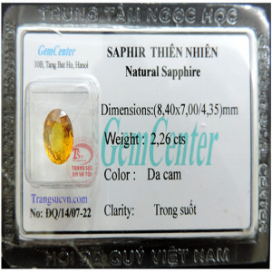 Đá sapire vàng mài cabason đẹp