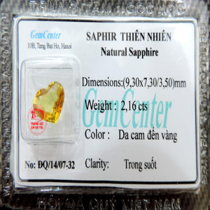 Đá Sapphire vàng đẹp
