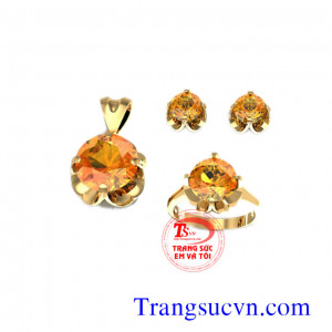 Nữ trang vàng tây 14k Citrine