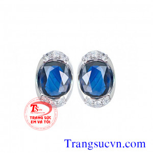 Đá saphir việt nam vàng 18k