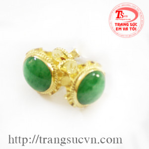 Hoa tai ngọc jadeite (ngọc cẩm thạch)