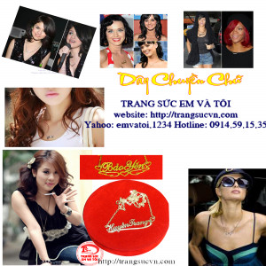 Dây chữ gắn đá quý mang tên bạn
