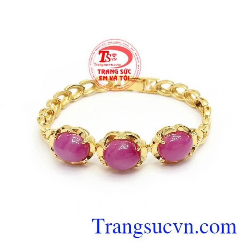 Lắc Tay Ruby Sao Nhân Tạo