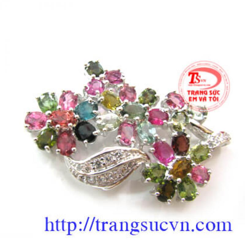 Mặt Tourmaline thiên nhiên 100%