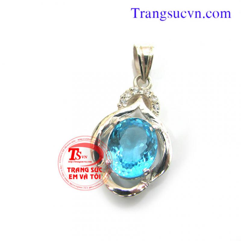 Mặt dây chuyền bạc topaz