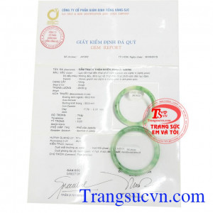 Giấy kiểm định Vòng ngọc cân bằng cuộc sống