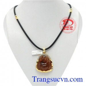 Bộ trang sức Di lặc thạch anh tóc thiên nhiên